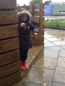 Well done to Tia for bringing her practical willies this week! No wet feet for you!